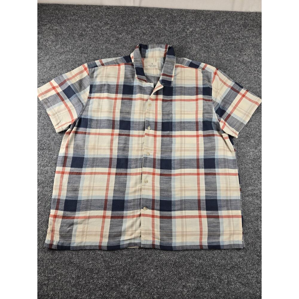 MUTUAL WEAVE BIG & TALL MENS SHORT SLEEVE CAMP SHIRT SIZE XXL #360